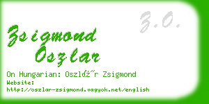 zsigmond oszlar business card